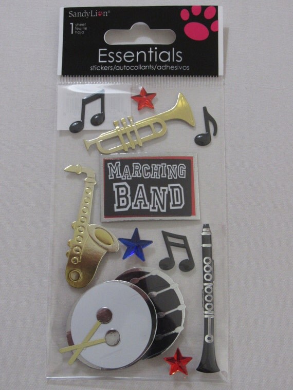 Items similar to Marching Band Scrapbooking Stickers on Etsy