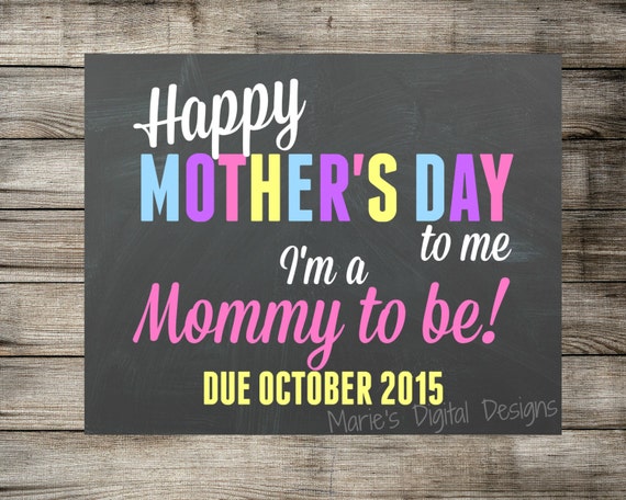 Mother's Day Pregnancy Announcement / Printable Chalkboard