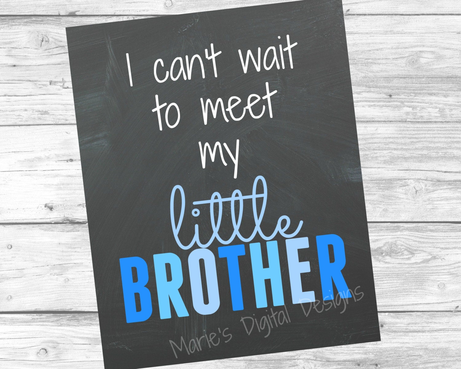 INSTANT DOWNLOAD Meet My Little Brother Printable