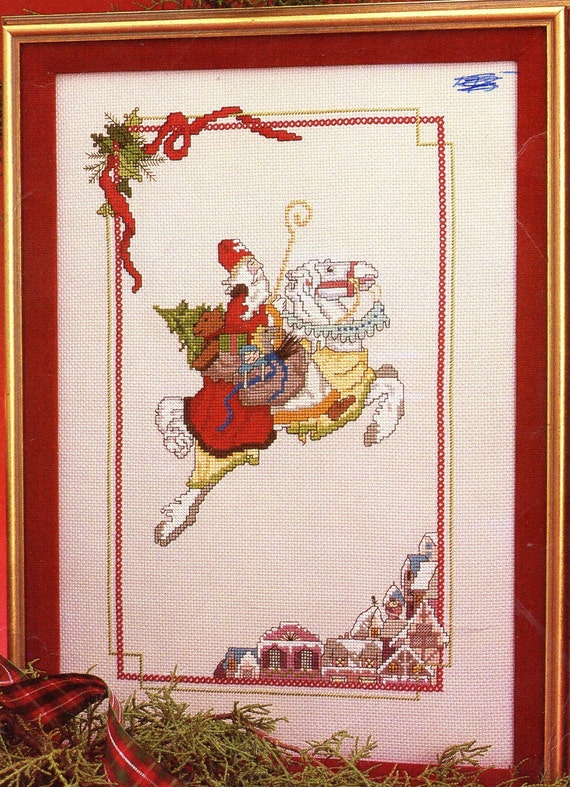 Items similar to Victorian Christmas Cross Stitch Pattern Old World