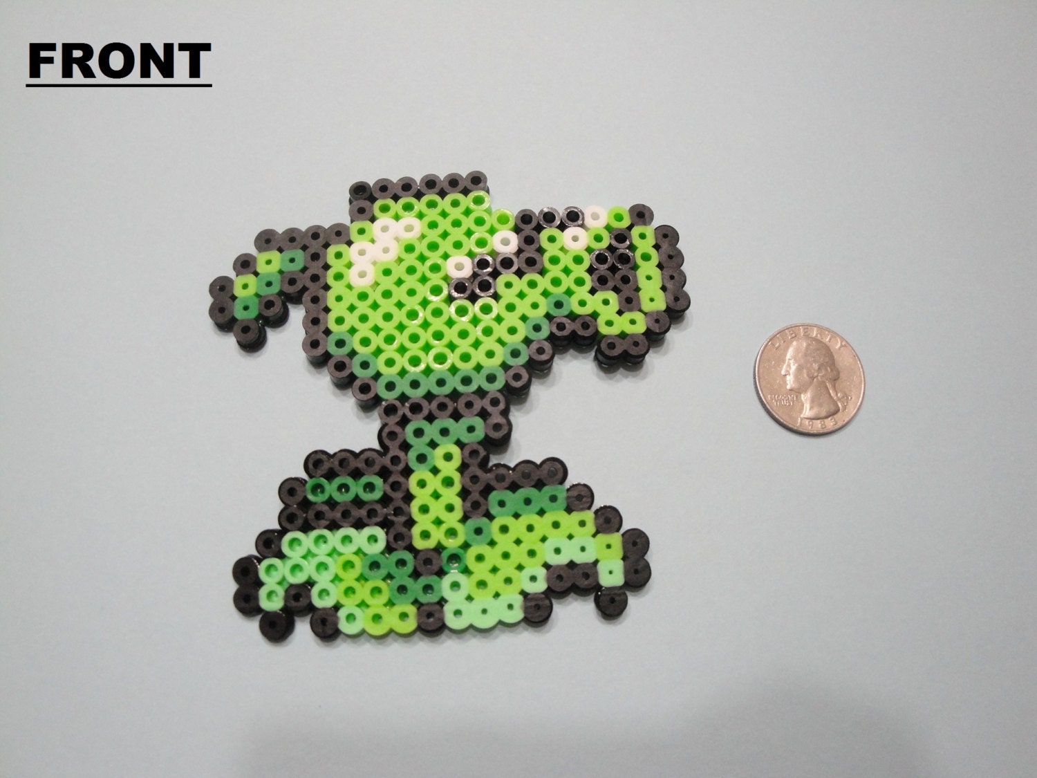 Plants vs. Zombies Green Pea Shooter Perler Bead by SillyBees