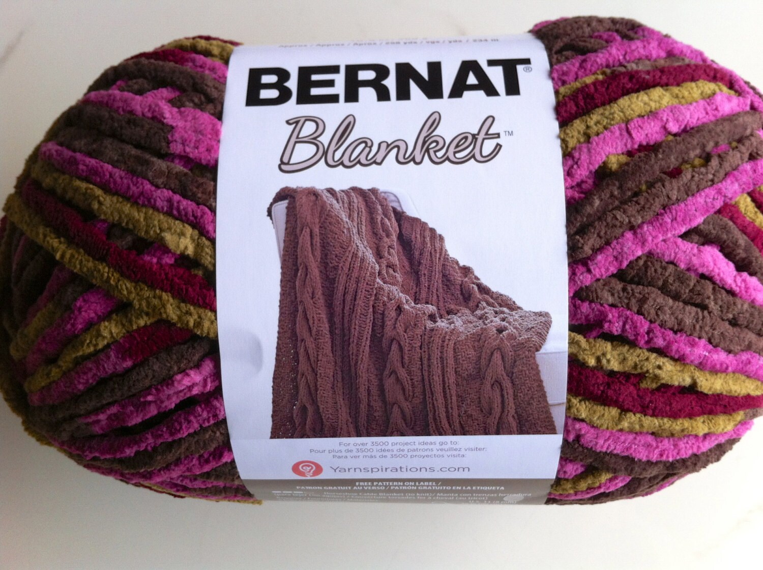 PLUM CHUTNEY Bernat Blanket Yarn 10302 Big 10.5oz Skein
