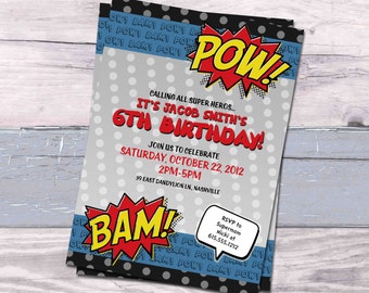 Super Hero Invitation