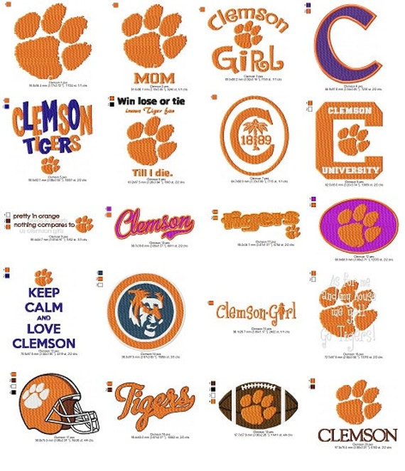 Clemson Embroidery Designs Clemson Embroidery Designs