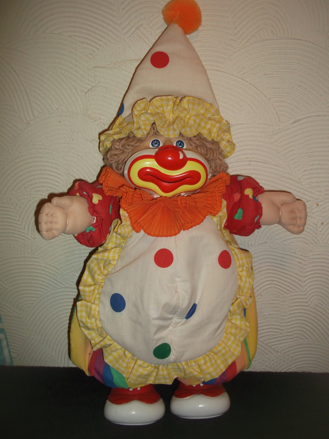 Vintage Cabbage Patch Kids Doll In Clown Outfit In Near