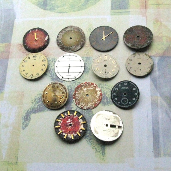 Vintage Watch Faces Black Watch Faces Mini Clock by MyBootSale