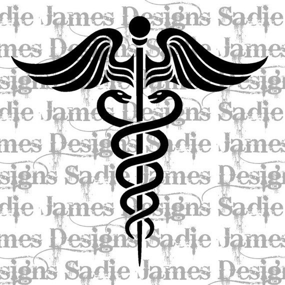 Download Medical Caduceus SVG and Silhouette Studio cutting file