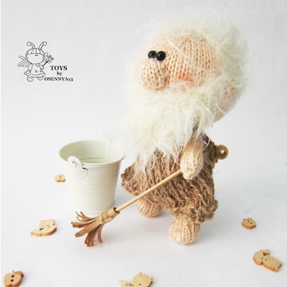 Doll Brownie house spirit. Knitting Softie Brownie house ...