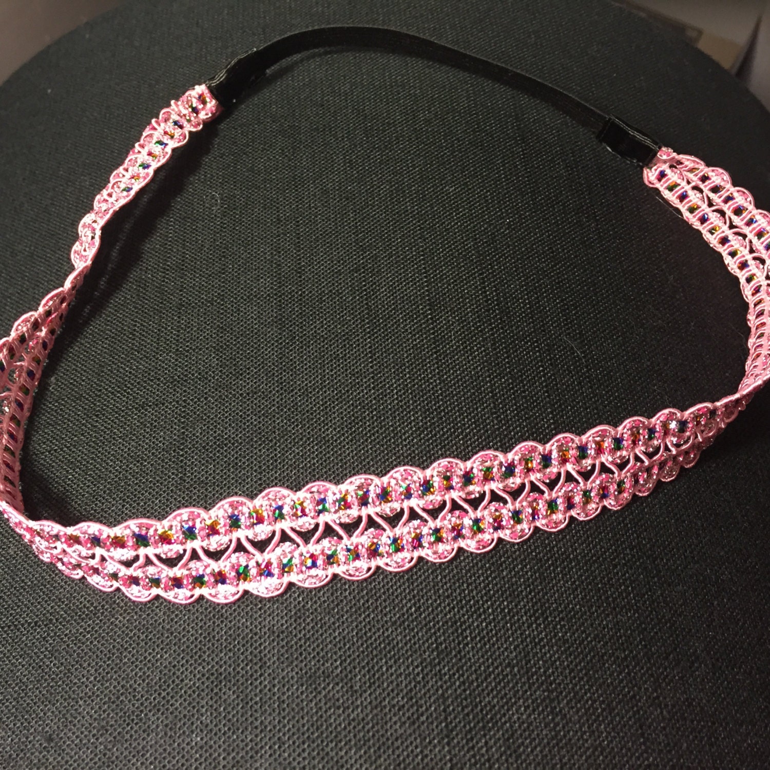 Pink Glitter Headband by MKPrettyInPink on Etsy