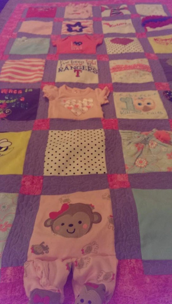 Baby Clothes Memory Quilt by LuvSewMuch on Etsy