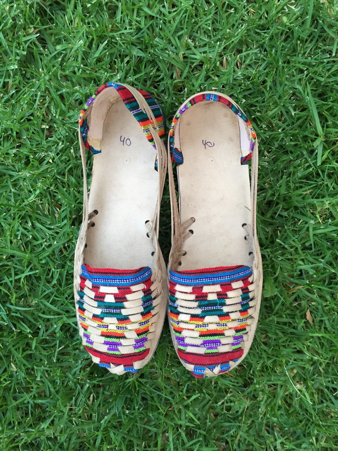 Guatemalan Handmade Shoes Size 40/10 ACCEPT RETURNS