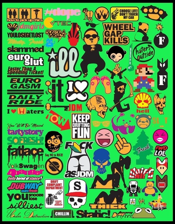 JDM Car Decals Vector files Volumes 110 .EPS by ClevelandPrint