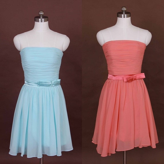 Stock cheap bridesmaid dresses coral bridesmaid by BBW168 on Etsy