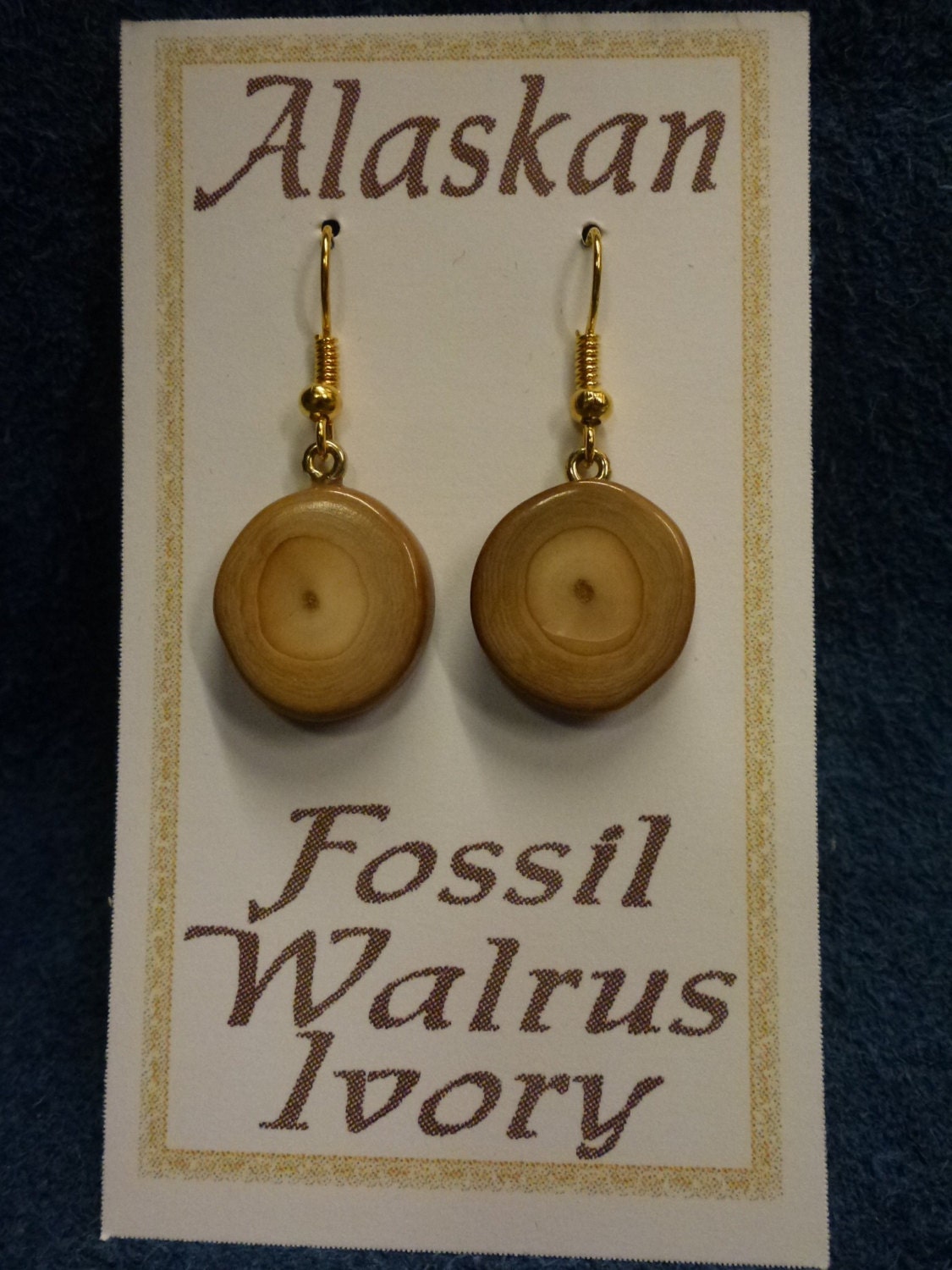 Fossil Alaska Walrus Ivory Earrings by ThroughtheIvoryDoor on Etsy