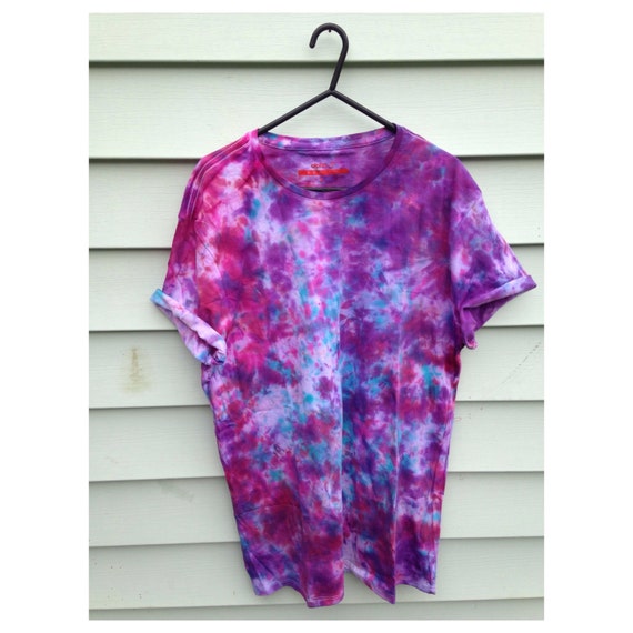 gray and pink tie dye