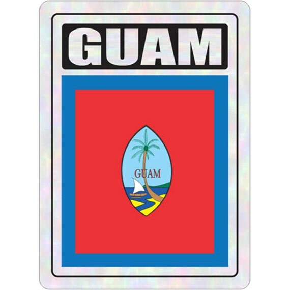 Guam Car Auto Prismatic Hologram Decals Stickers by FlagsNGadgets