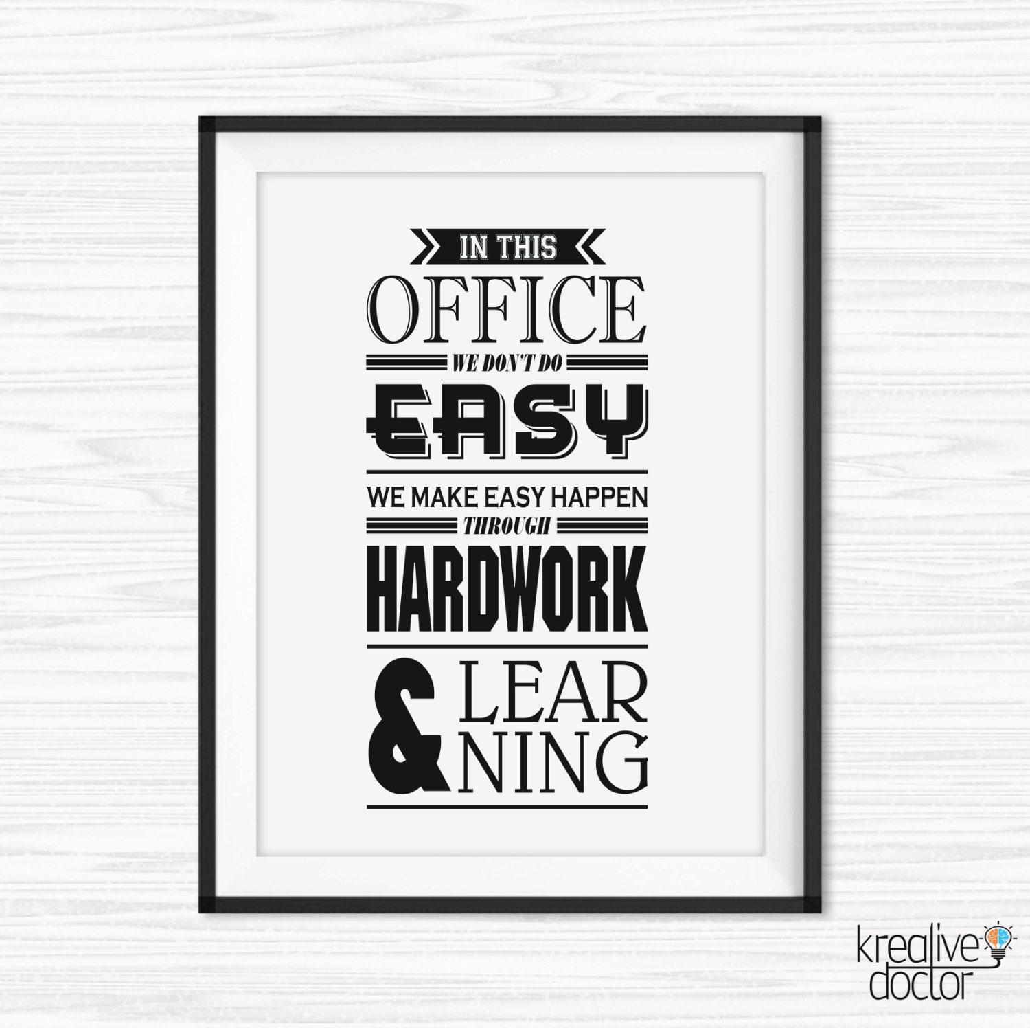 Office Wall Art Motivational Poster Inspiration Canvas Quotes