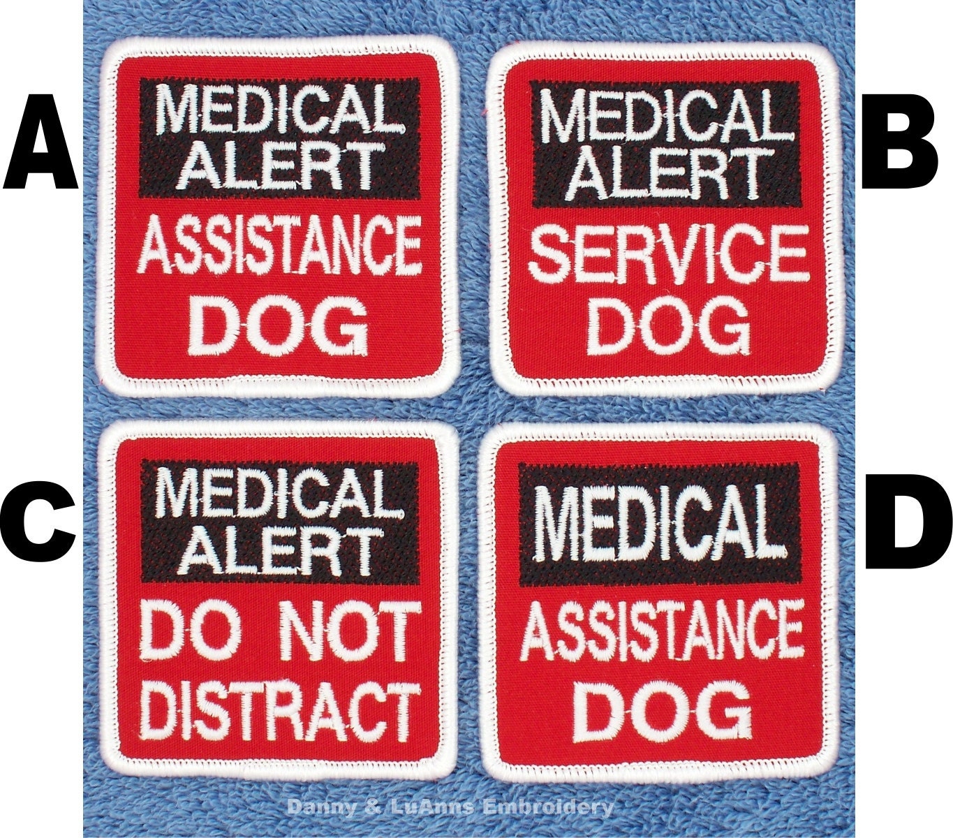 Medical Alert Assistance Service Dog Do Not Distract Patch