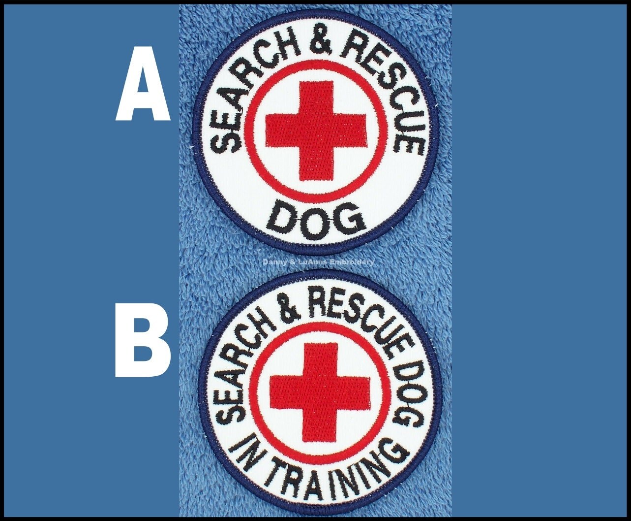 Search and Rescue Dog In Training Size 3 inch Round Danny