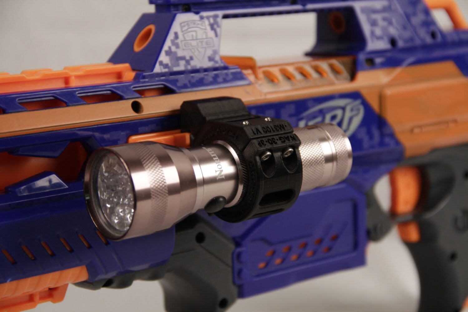 3D Printed Nerf to Flashlight/Laser Mount for Nerf Gun