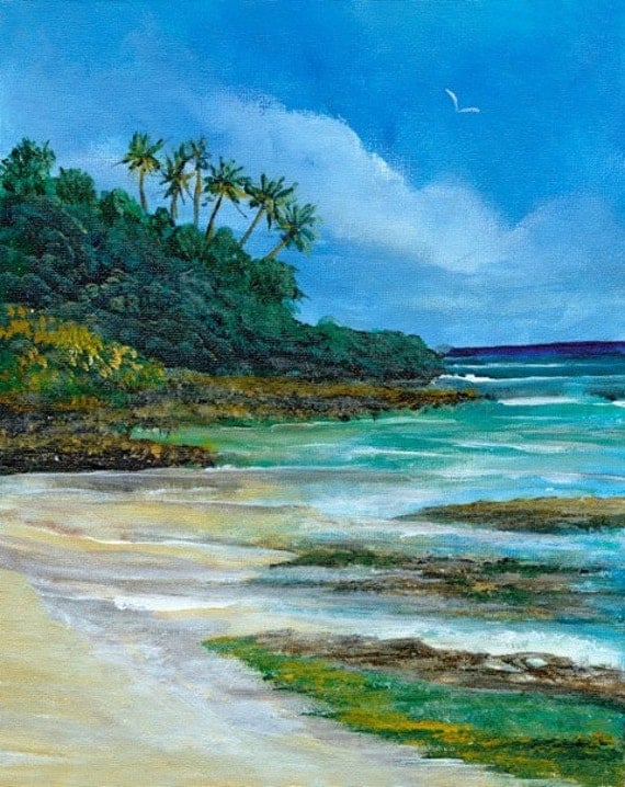 Doris Duke's @ Cromwell's Beach, 5 x 7 Greeting Card by Bobbie Kennedy