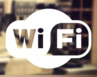WiFi vinyl window sticker #3, decal, shop, salon, pub, cafe - DEC1103