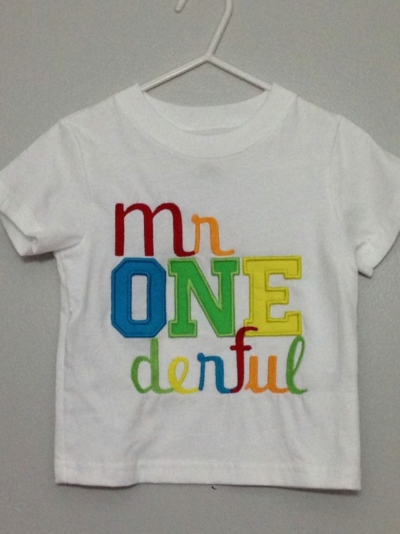 mr onederful birthday shirt