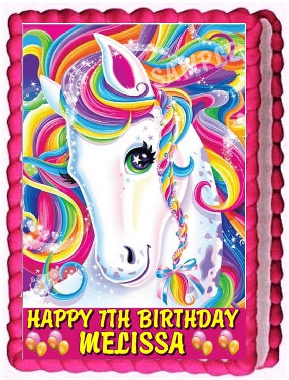 Lisa Frank Pony Edible Birthday Cake By Ediblebirthdaydesign