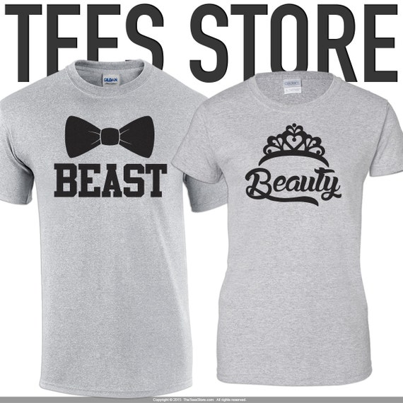 couple shirts beauty and beast