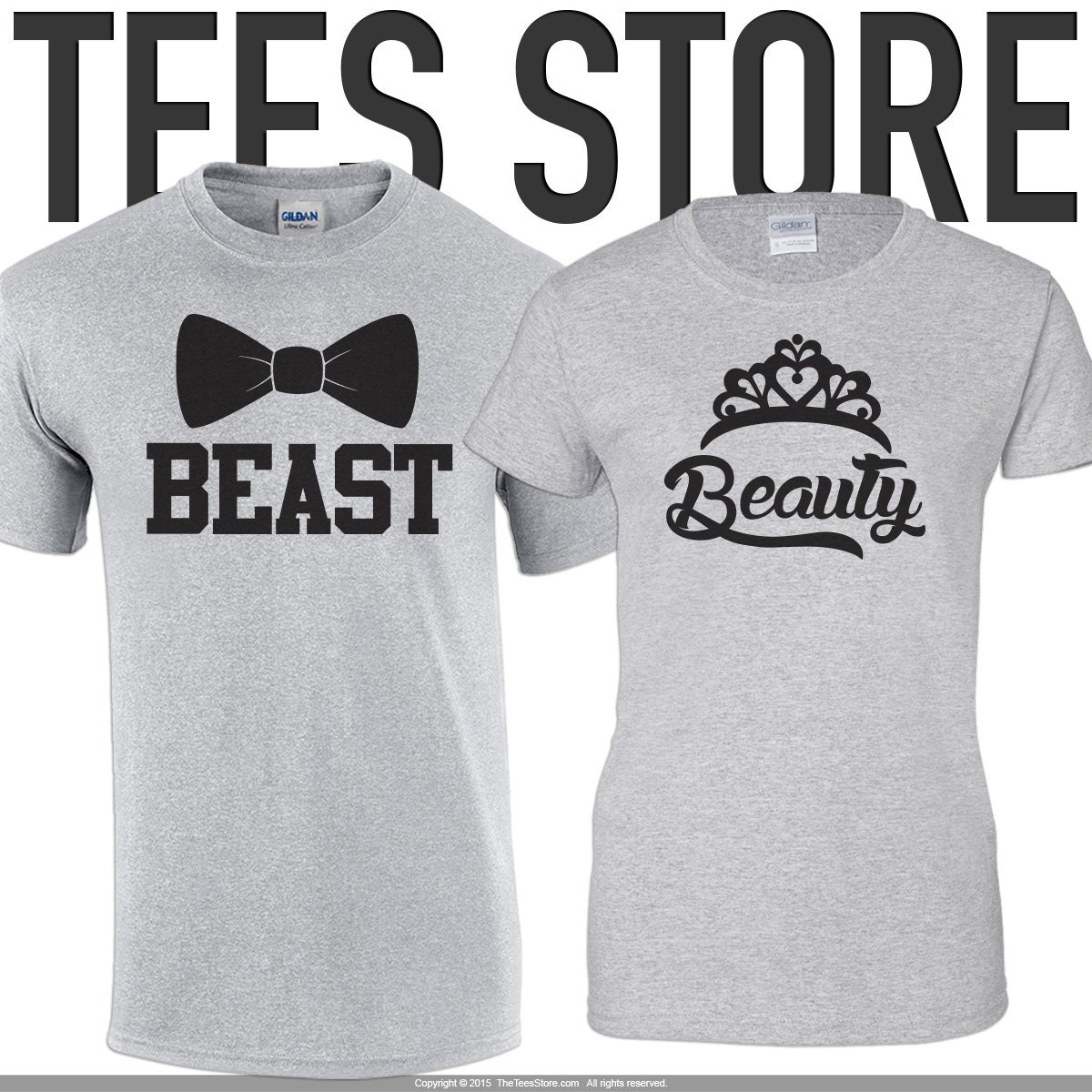 Beauty and Beast Shirts / Couple Shirt / Wedding Shirts / Etsy