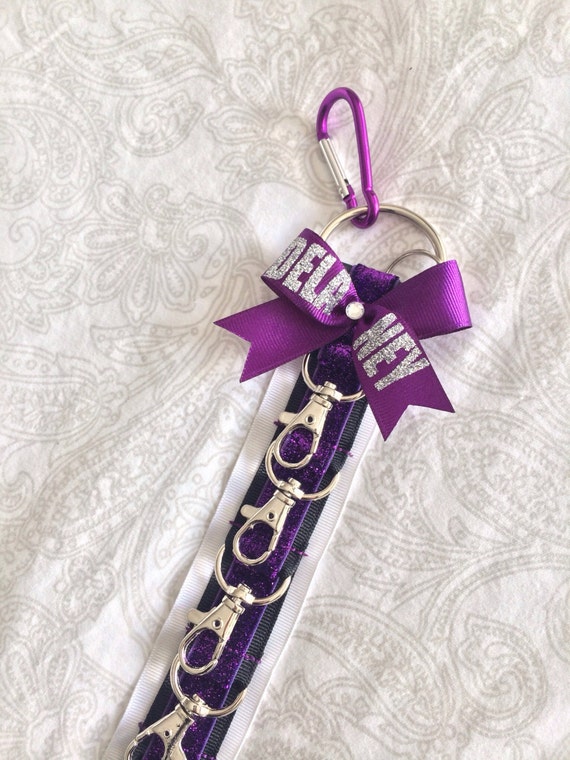 backpack strap for bow Holder. / White / / Backpack Bow Cheer Strap Black Klingerâ„¢ Purple