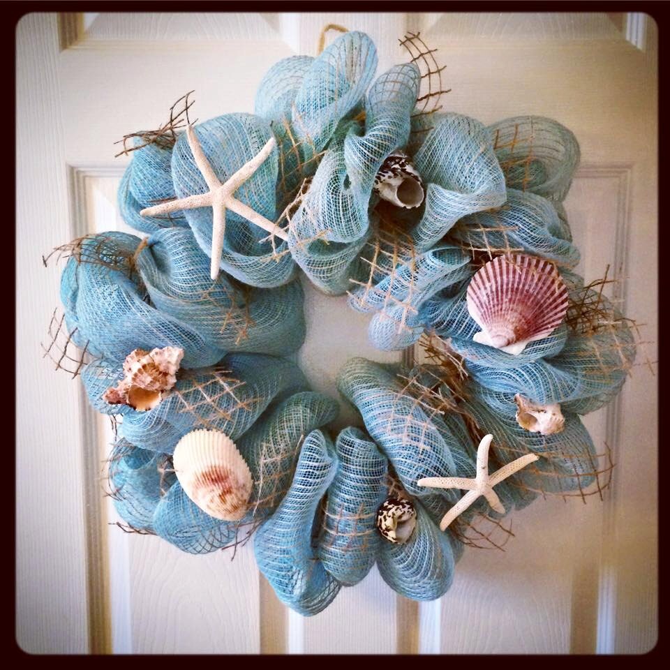 Beach Themed Wreath by JLBCreativeCreations on Etsy