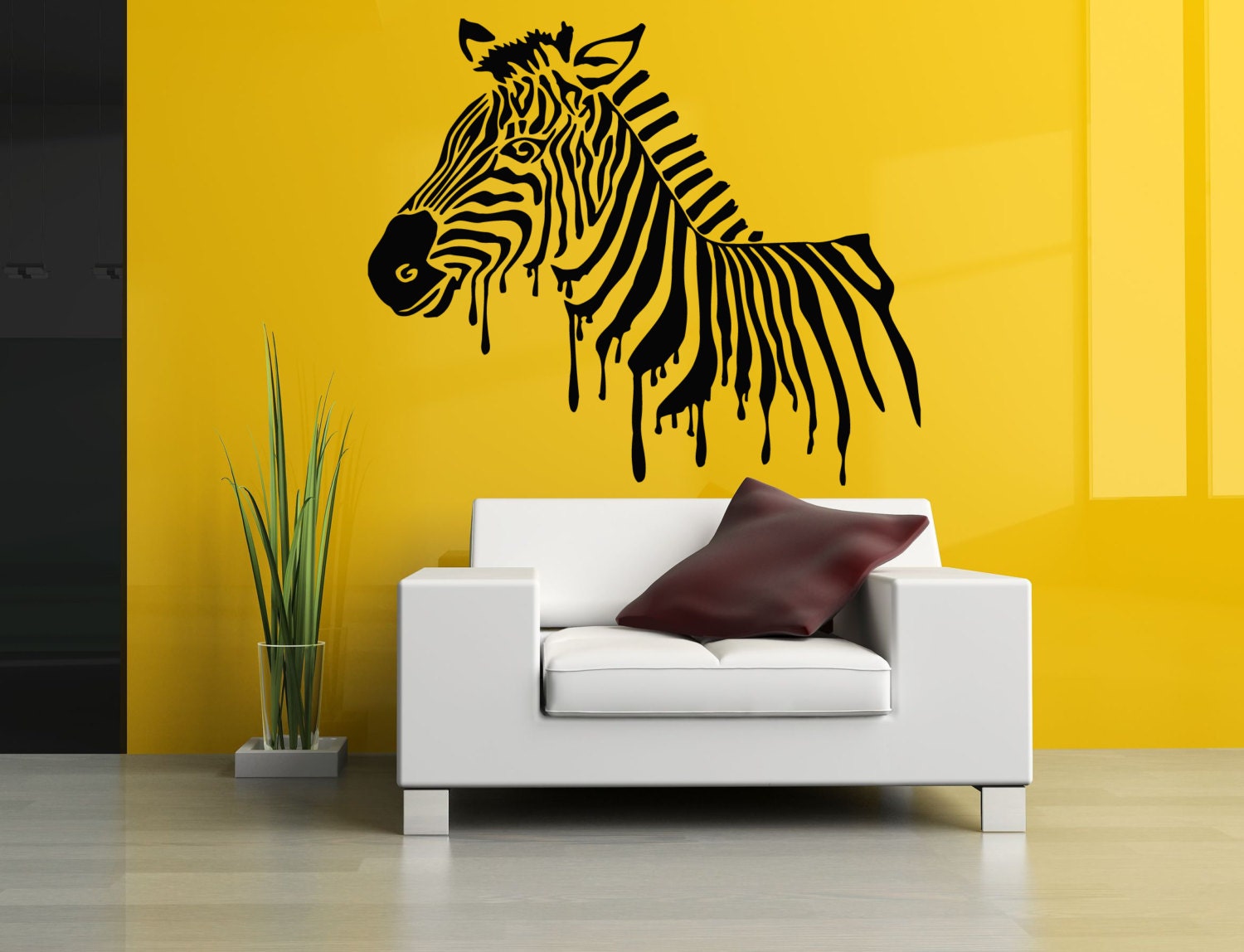 Wall Vinyl Sticker Decals Mural Room Design Pattern Art Zebra