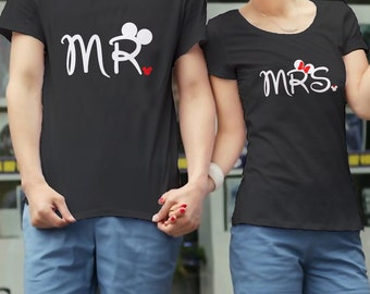 Items Similar To Mr & Mrs Disney Couple Tshirts.s-3xl. Mickey And 