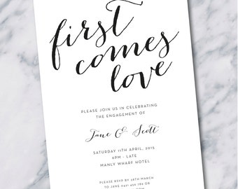 Printed Engagement Party Invitations