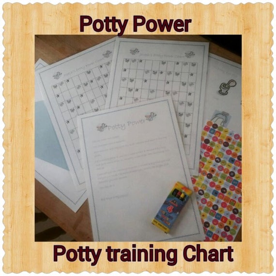 Potty Power Potty Training Chart by MyMagicMail on Etsy