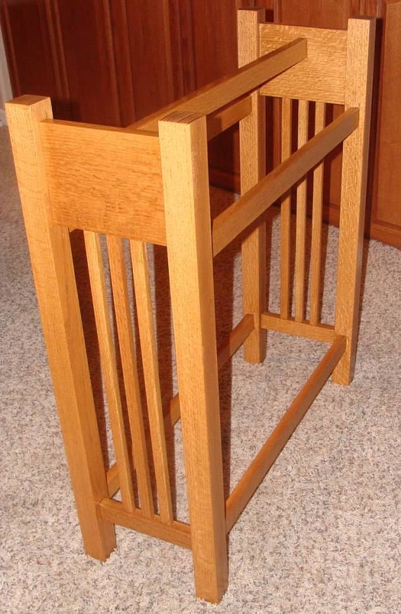 Items similar to Solid Wood Quilt Rack on Etsy