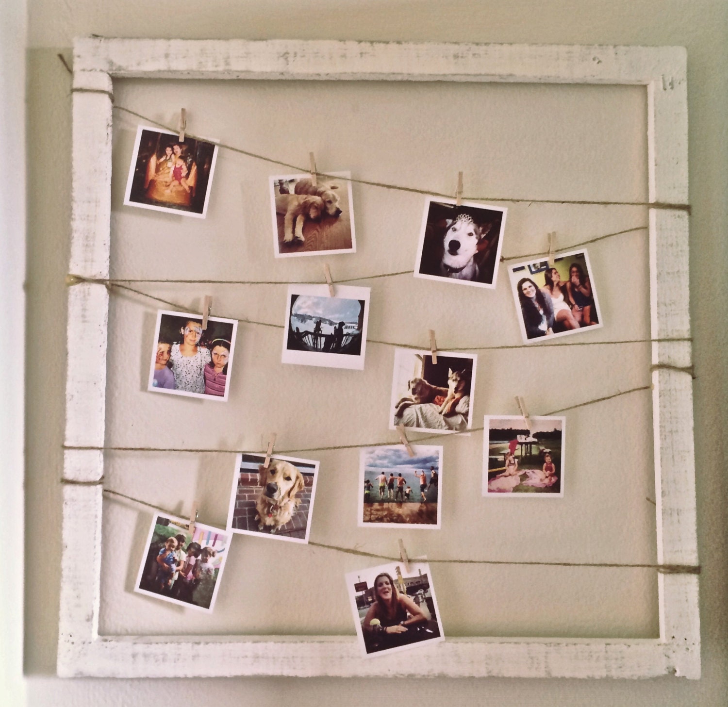 rustic wooden picture frame with clothes pins by rustiquestudio rustic wooden picture frame with clothes pins by rustiquestudio