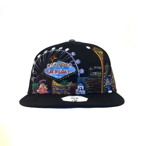 Custom painted LAS VEGAS high quality snapback hat Grassroots