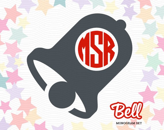 Download Bell Ring Monogram Frame SVG EPS DXF Studio3 Ringing by LetitCut