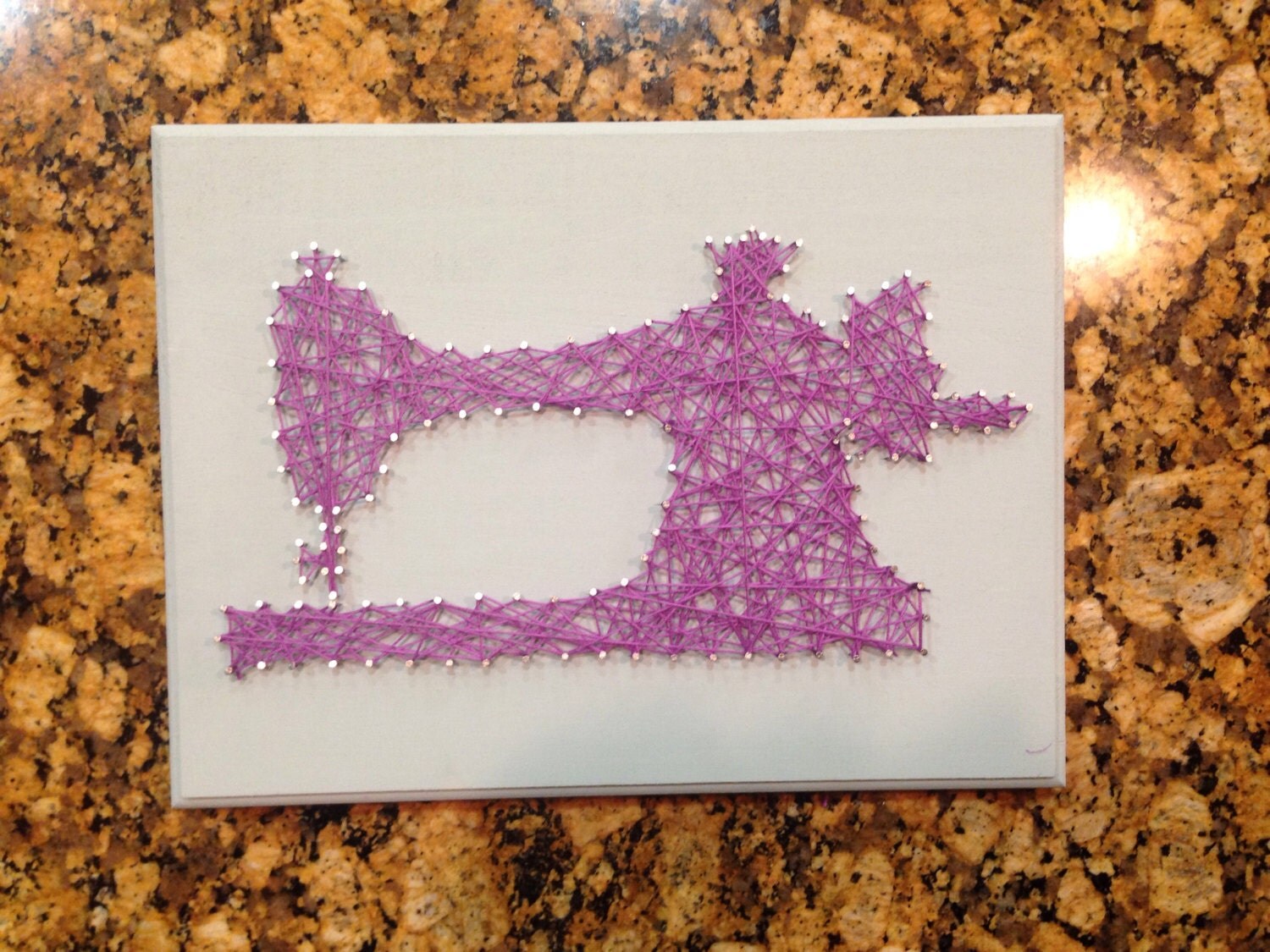 String art sewing machine by HeartStringsByJoyce on Etsy