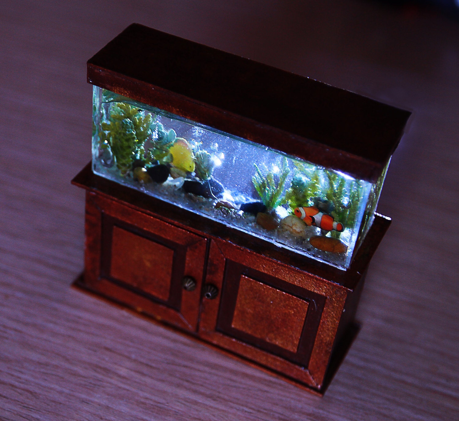  Miniature  Dollhouse Miniature  miniature  aquarium  by shopKristi