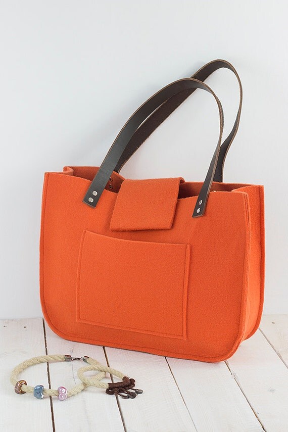 orange fluffy bag