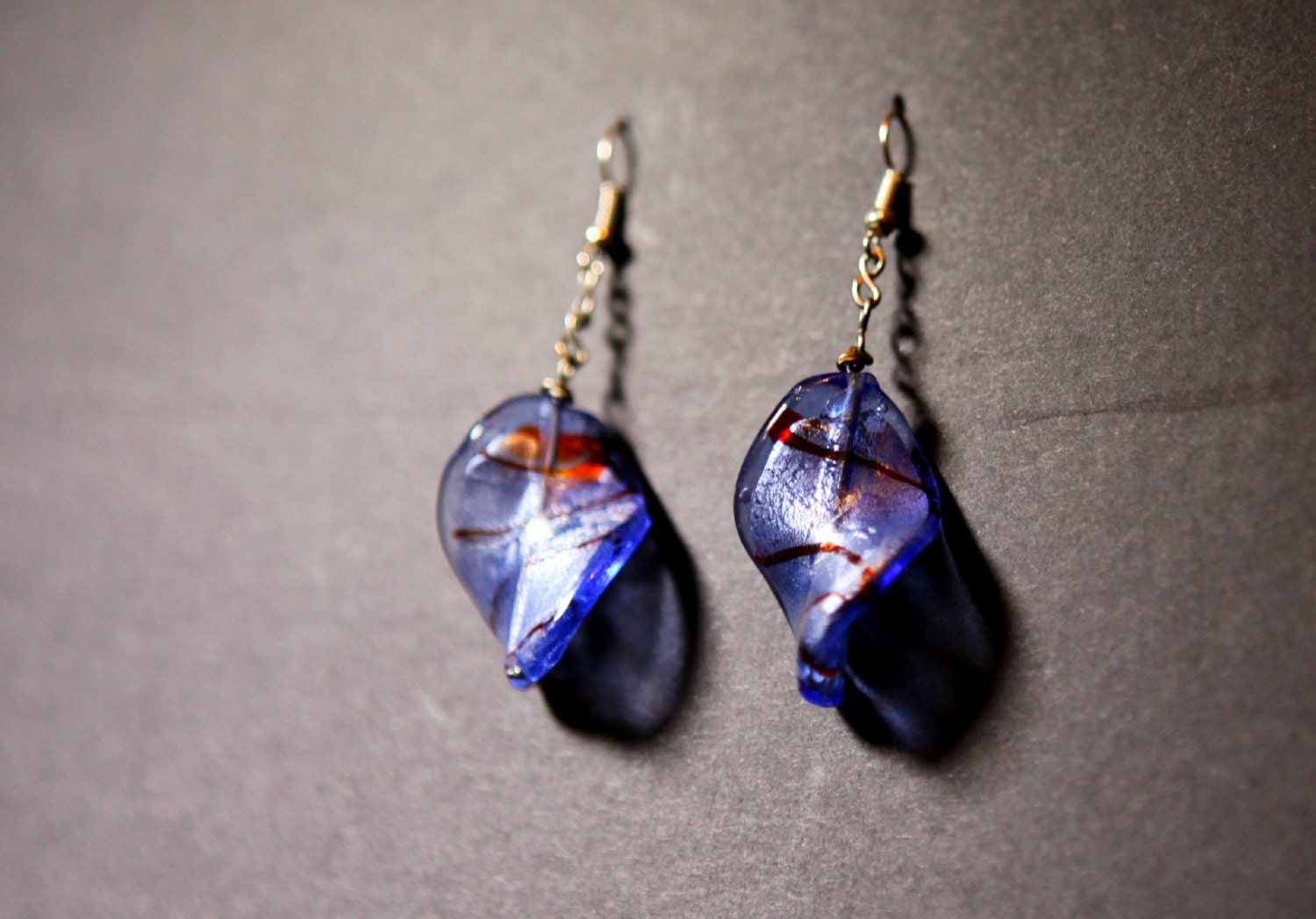 Unique Hand Blown Glass Earrings