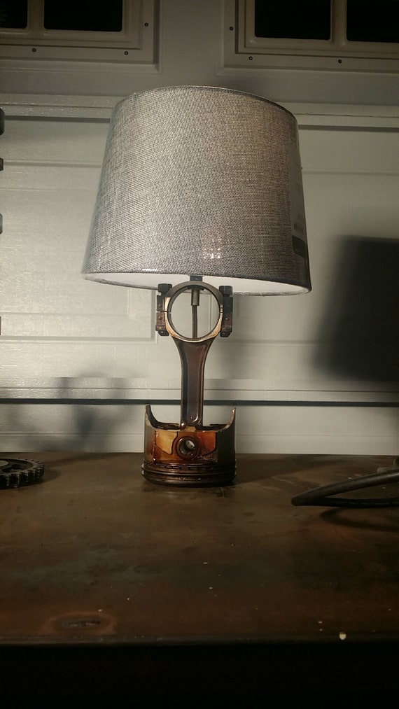 Items similar to automotive v8 piston table or desk lamp clear coated