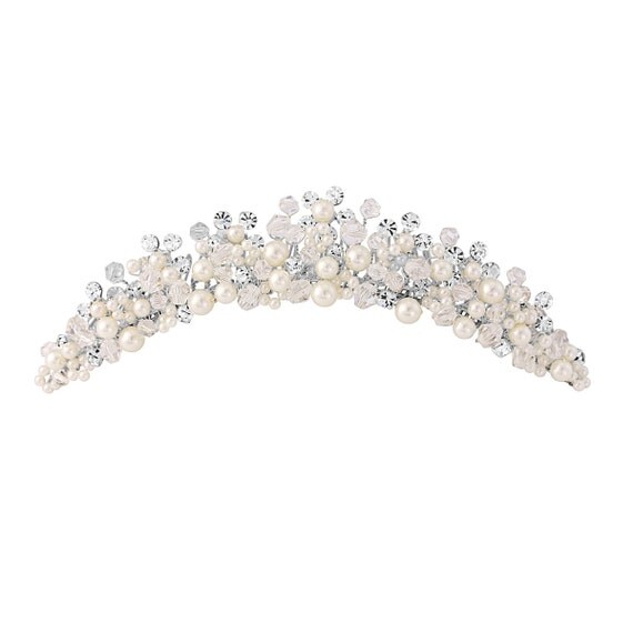 Bridal Tiara Style Hair Comb Crystal Bridal Comb Wedding