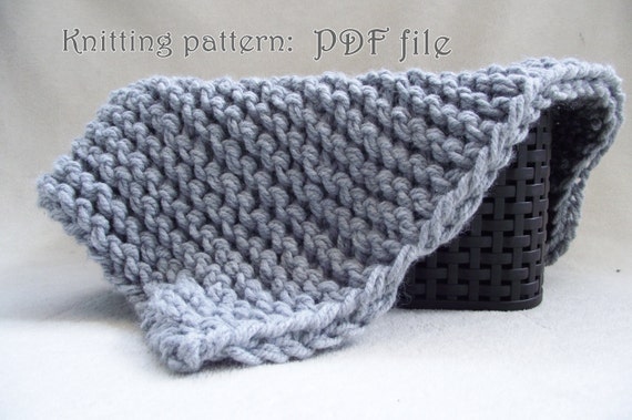 113 Beginner Knitting Pattern mini blanket Easy knit