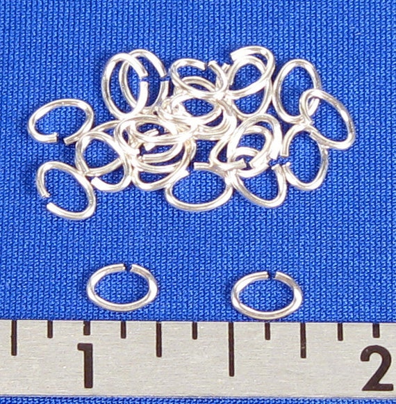 Sterling Silver Oval Jump Rings 25 4mm x 6mm 21 by LVNVBling