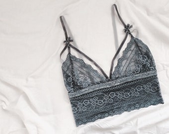 Lovely soft harness bralette - soft bra, handmade lingerie