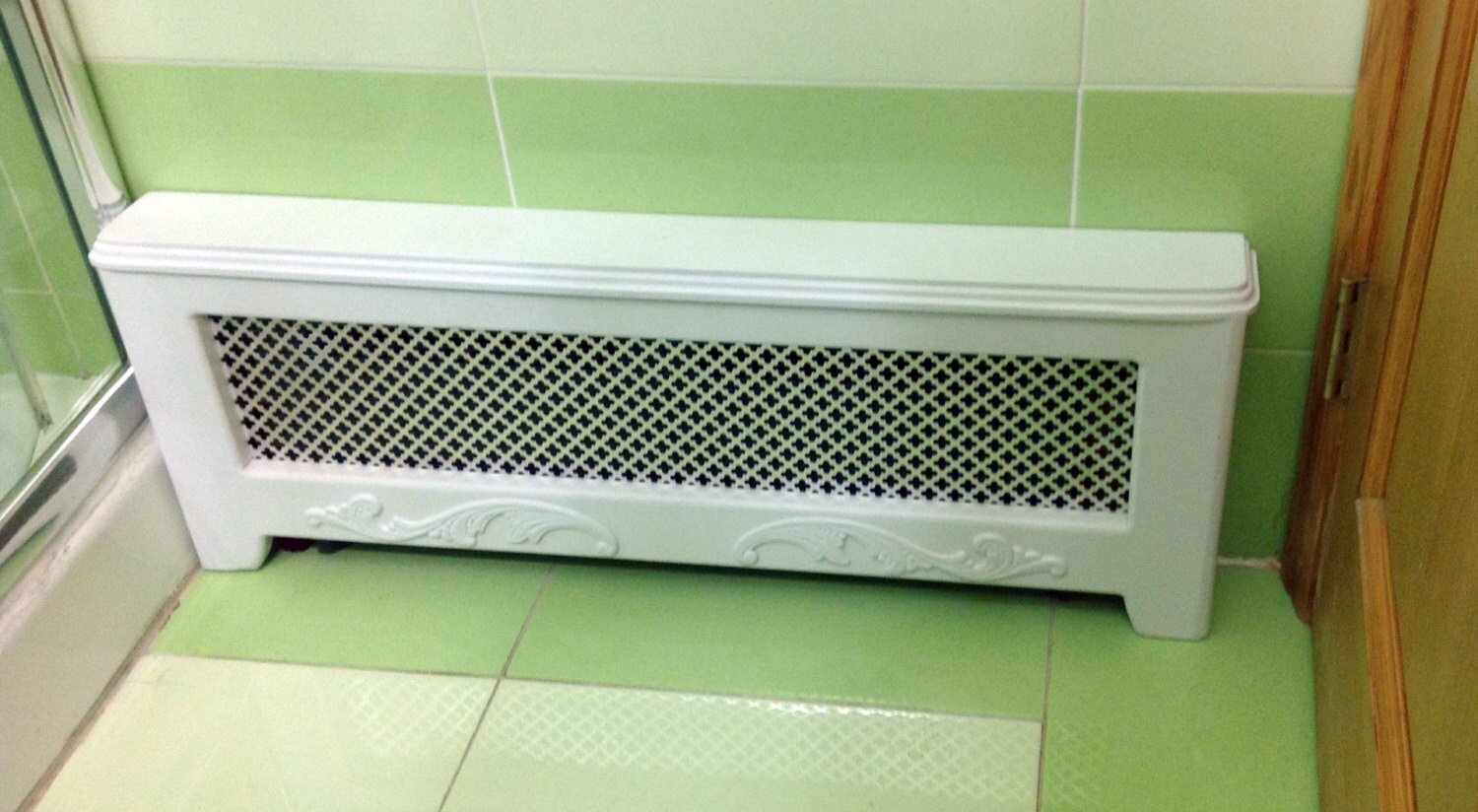 Custom Decorative Bathroom Radiator Cover Made to Order